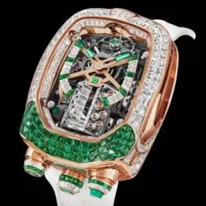 Jacob & Co. BUGATTI CHIRON TOURBILLON BAGUETTE TSAVORITES AND DIAMONDS Watch Replica BU800.40.AC.UA.A Jacob and Co Watch Price