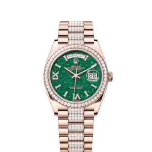 Rolex Day-Date 36, 18k Everose Gold with Diamond-set, 36mm, Ref# 128345rbr-0069