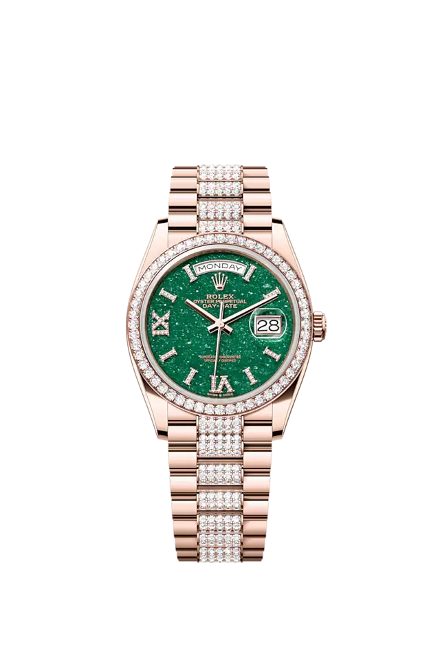 Rolex Day-Date 36, 18k Everose Gold with Diamond-set, 36mm, Ref# 128345rbr-0069