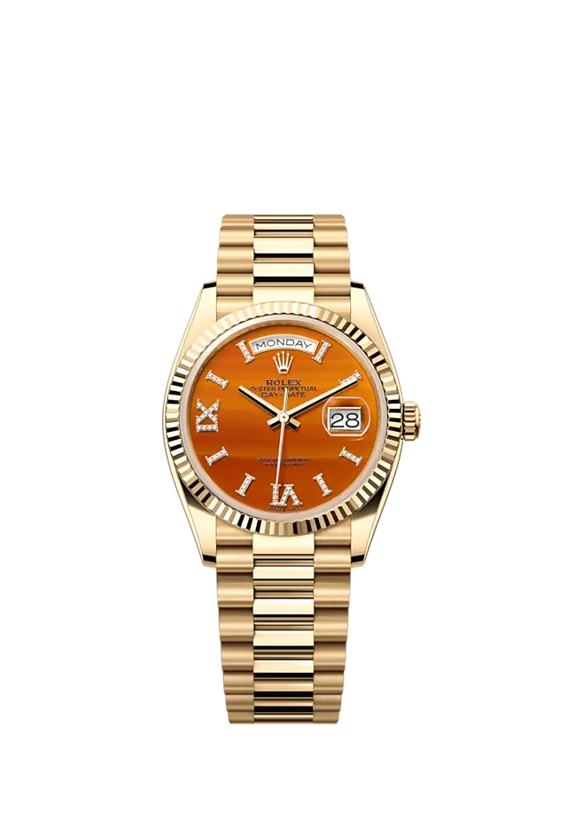 Rolex Day-Date 36, 18k Yellow Gold with Diamond-set, 36mm, Ref# 128238-0088