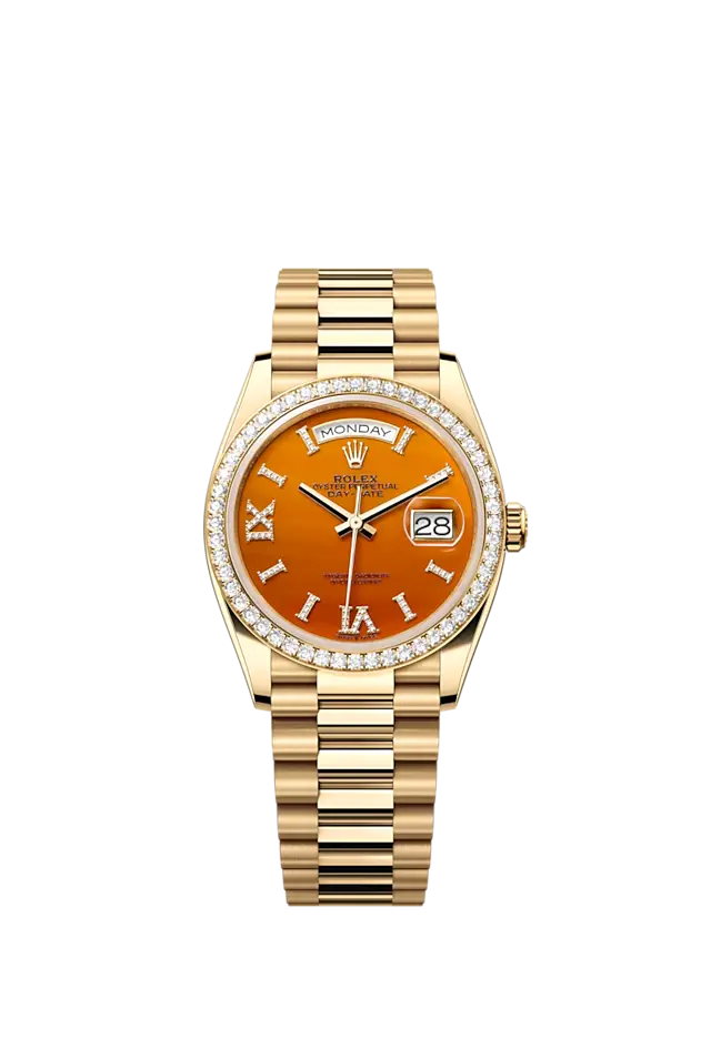 Rolex Day-Date 36, 18k Yellow Gold with Diamond-set, 36mm, Ref# 128348rbr-0049
