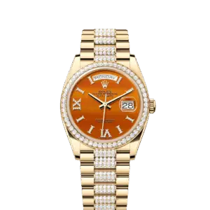 Rolex Day-Date 36, 18k Yellow Gold with Diamond-set, 36mm, Ref# 128348rbr-0050
