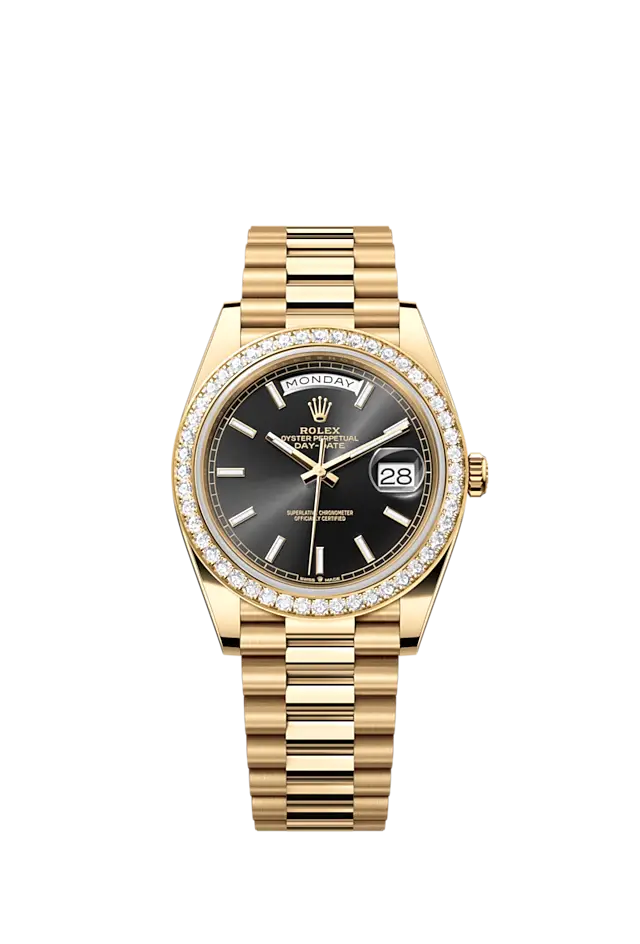 Rolex Day-Date 40, 18k Yellow Gold with Diamond-set, 40mm, Ref# 228348rbr-0043