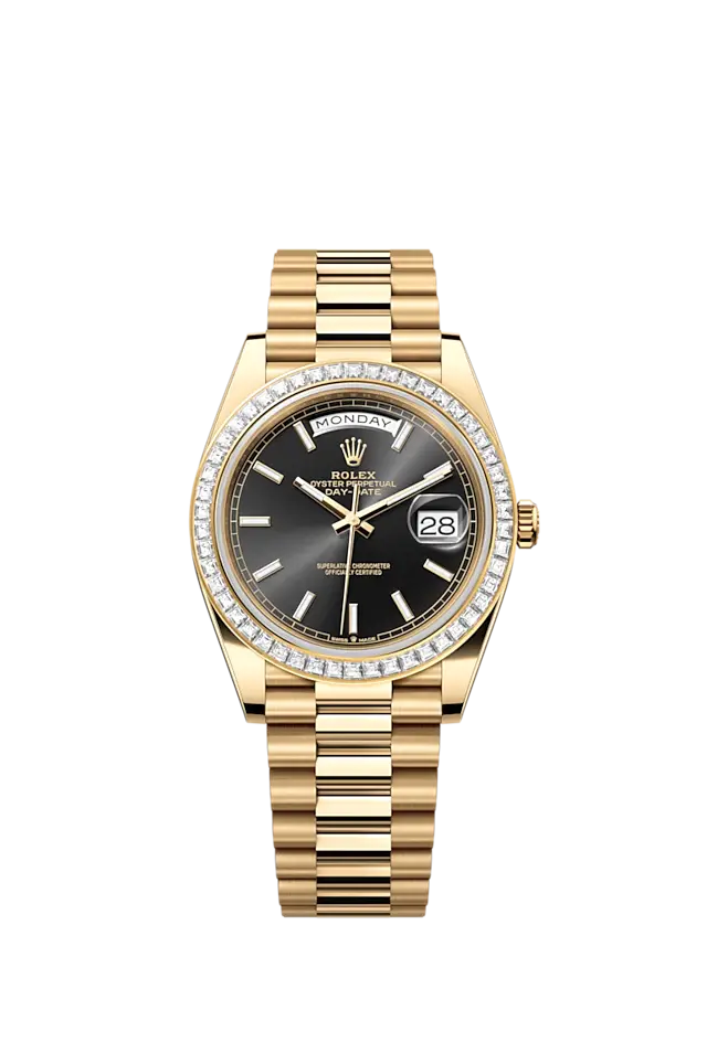 Rolex Day-Date 40, 18k Yellow Gold with Diamond-set, 40mm, Ref# 228398tbr-0041