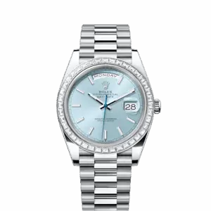 Rolex Day-Date 40, Platinum with Diamond-set, 40mm, Ref# 228396tbr-0039