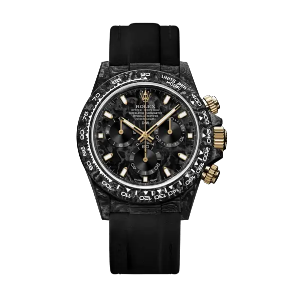 ROLEX Diw Daytona black & gold 40mm oyster carbon