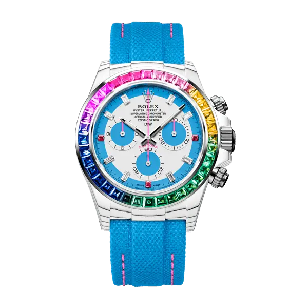 ROLEX Diw Daytona quartz fiber rainbow s 40mm carbon
