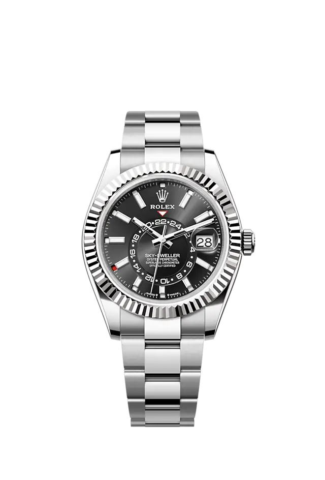 Rolex Sky-Dweller, 42mm, Oystersteel and 18k White Gold, Black, Oyster, Ref# 336934-0007