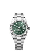 Rolex Sky-Dweller, 42mm, Oystersteel and 18k White Gold, Green, Oyster, Ref# 336934-0001