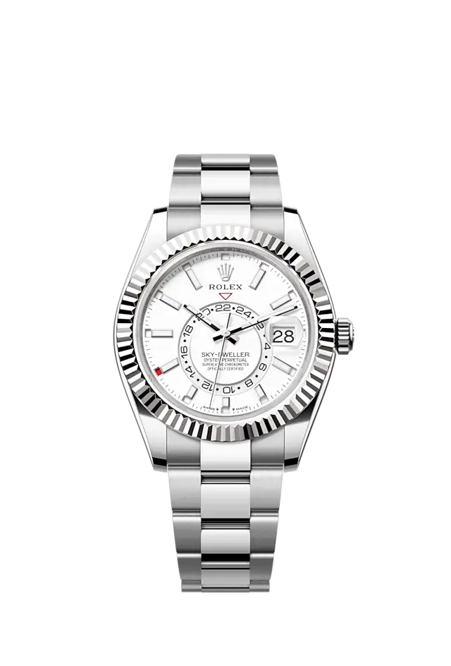 Rolex Sky-Dweller, 42mm, Oystersteel and 18k White Gold, White, Oyster, Ref# 336934-0003