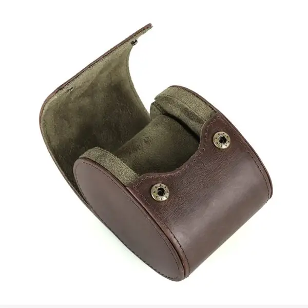 Vintage Leather Travel 1 Slot Watch Roll - Image 2