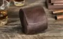 Vintage Leather Travel 1 Slot Watch Roll