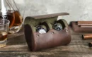 Vintage Leather Travel 2 Slot Watch Roll